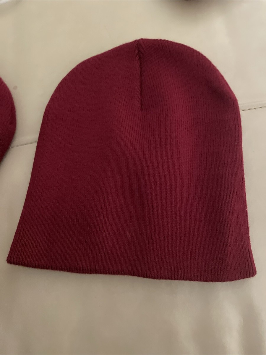 Vintage West Coast Choppers USA Made Beanie Maroon Red Small