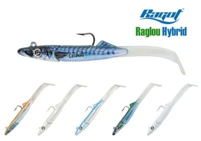 RAGLOU HYBRID 120 MM RAGOT ARTIFICIALE PESCA SPINNING TONNETTI SILICONE TRAINA