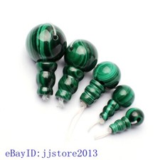 8-12mm Smooth Round Shape Natural Green Malachite Stone Loose Beads 1Pcs