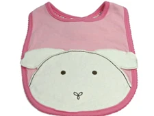 NEW Baby Girl's The Children's Place Pink Bunny Rabbit Striped Reversible Bib