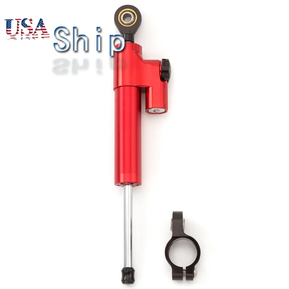 Control estabilizador amortiguador de dirección CNC para CBR600 F4 CB600RR CB650F CBR650F rojo Foto 2 de 4