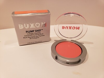 Buxom ~ Plump Shot Collagen Peptides Advanced Plumping Blush ~ Coral Cheer ~NIB