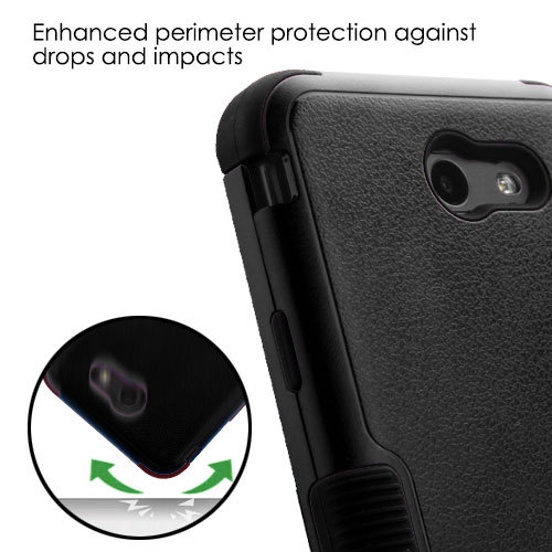 For Samsung Galaxy Halo I8520 - HYBRID HARD&SOFT RUBBER ARMOR IMPACT CASE BLACK - Picture 1 of 5