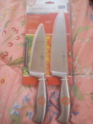 MasterChef 2 PIECE Stainless Steel 8'' Chef's Knife Set with Case 6+8 Inch