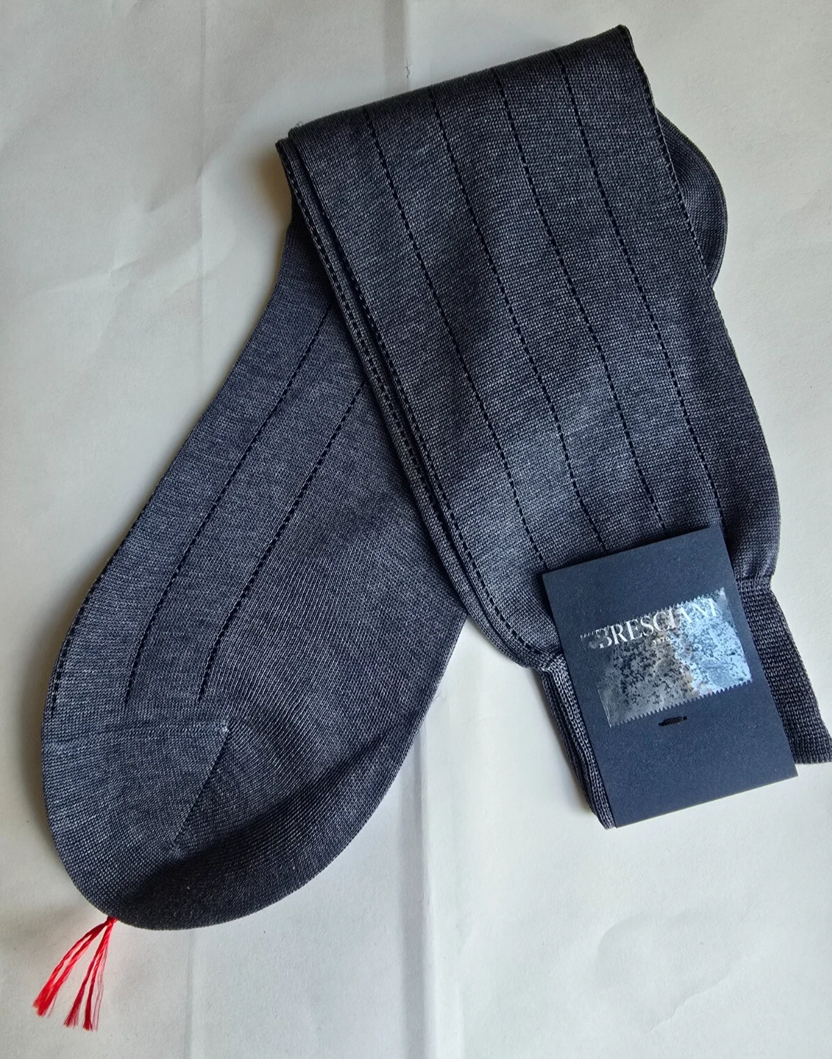 New Bresciani Midcalf 100% Cotton Dress Sock Size Medium 8-10 Choose Color