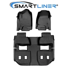 SMARTLINER Custom Fit Floor Mats 3 Row Liner Set 2015-20 Suburban GMC Yukon XL