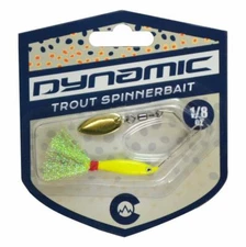 Fishing Lure, Dynamic Lures, MICRO SPINNERBAIT (Chartreuse)