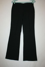 Express Editor Black Flat Front Boot Leg Flare Pants Size 0L meas 28x32