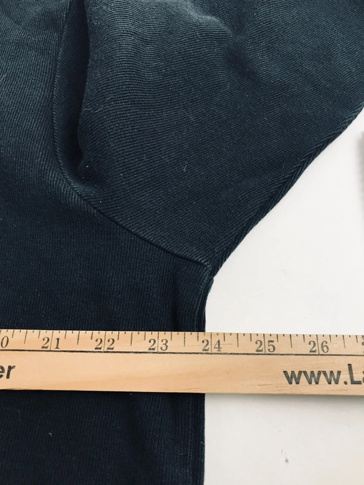 Chaqueta Merona Para Hombre Talla XL Negra Cuarto Cremallera Cuello Simulado Henley Pullover Largo Slv Foto 3 de 4