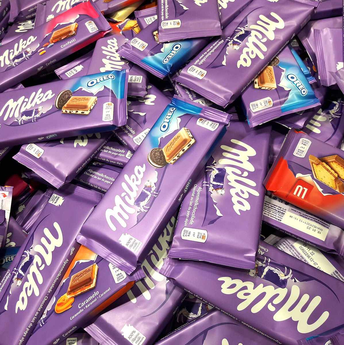FREE SHIPPING 5 till 11x bar milk chocolate 'Milka' - choice in