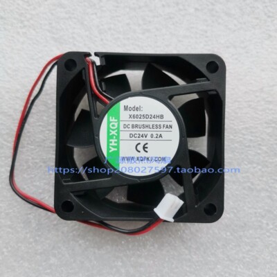 1 PCS   YH-XQF Fan X6025D24HB  DC24V 0.20A 6025 6CM  2 wire Cooling fan