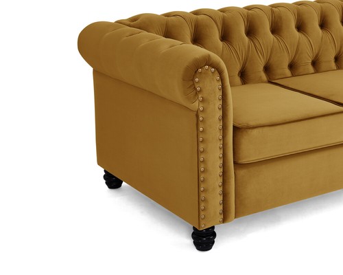 Chesterfield Sofa Velvet 3 2 Seater Couch Tufted Suite Studded Scroll Arms - Picture 65 of 66