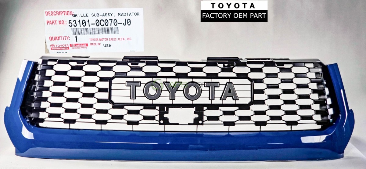 OEM Toyota Tundra 18-2021 TRD Pro Grille 8w2 Cavalry Blue