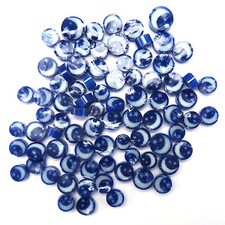 White Moon with Stars 49101 Millefiori COE 90 Glacial Art Glass Fusing Supplies