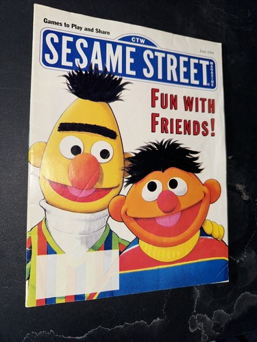 CTW Fun with Friends Sesame Street Vtg June 1994 Magazine Activity Book# - Picture 2 of 10