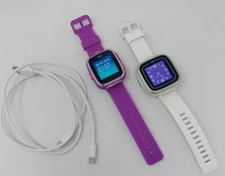LOT - VTech Kidizoom Touchscreen Smartwatch Dual Cameras - Purple & White +
