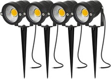 4Pcs COB LED Garden Spotlight Path Lawn Outdoor Waterproof Spike Lights 240V NEW