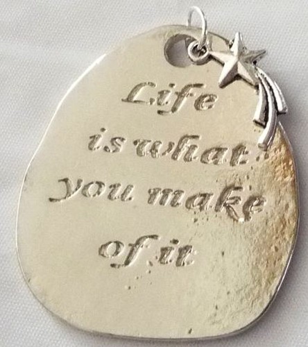 Anhänger Spruch Life is what you make of it + Enjoy the little things in life - Bild 9 von 11