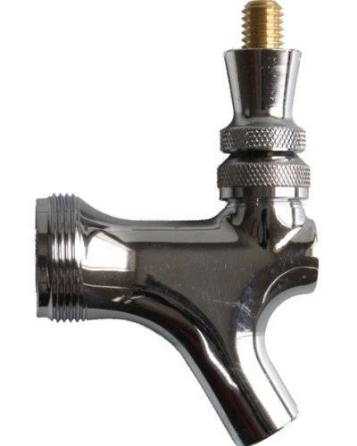 QUALITY EQUIPMENT Polished Chrome Metal Beer Faucet brass stem - kegerator home tap -4833K
