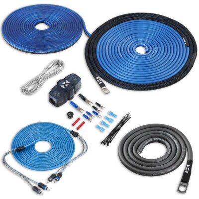 NVX XKIT82 2-Channel 8 AWG Gauge OFC Amplifier Installation Kit w/ RCA Cable