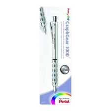 Pentel GraphGear 1000 Precision Drafting Mechanical Pencil 0.5mm Silver/Gray