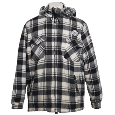 Blue Coast, Oberhemd, Herren, Größe: L, Schwarz/Weiß/Grau, Karo, Fleece #jmg