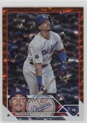 2023 Topps Series 1 Orange Foil 14/299 Miguel Vargas #163 Rookie RC 04cw