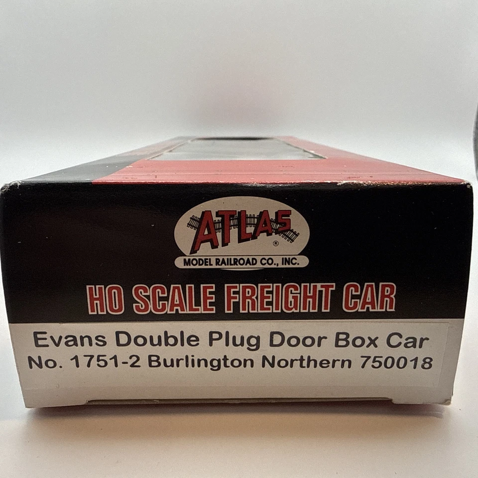 HO Atlas BN Evans Double Plug Door Box Car 1751-2 750018 Steel Wheels New - Image 2 of 2