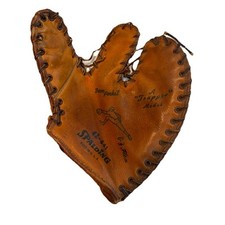 Vintage Spalding Trapper Model Baseball Mitt Glove 42-441 Three Finger