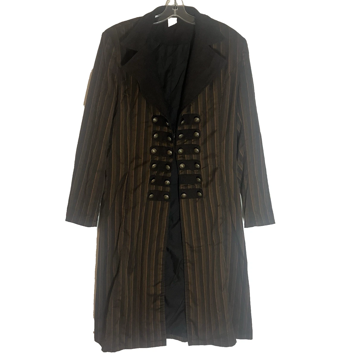 LANGWEI Steampunk Halloweenkostuum Fantasy Witcher Trenchcoat Heren Victoriaanse Jas