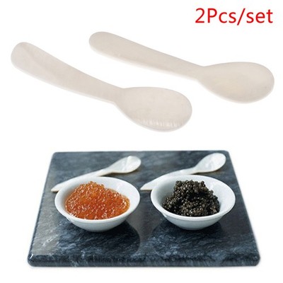 Pearl Sea Shell Handarbeit Perlmutt Kaviar Löffel winziger Tee Kaffee sRSH5