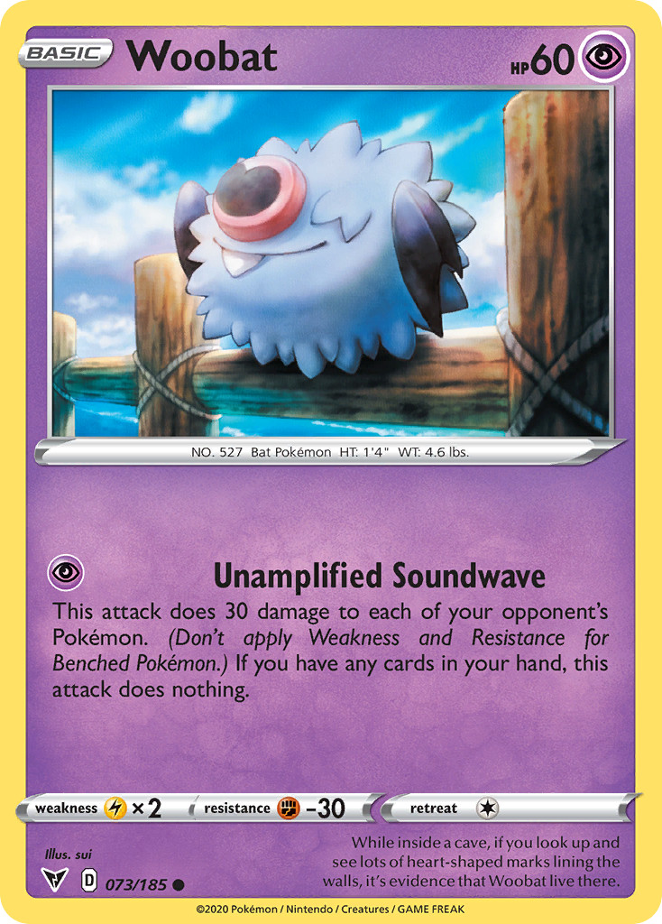 Woobat 073/185 C Vivid Voltage Pokemon Reverse Holo NM/M