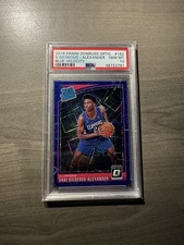Shai Gilegous Alexander Donruss Optic Blue Velocity Rated Rookie psa 10 #162