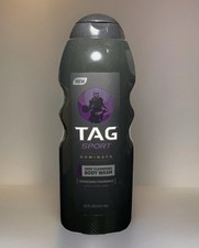 TAG SPORT DOMINATE Deep Cleansing Body Wash Long Lasting Scent 18oz New 0.58 per gallon