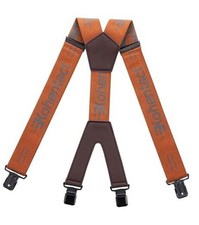 Men  s Industrial Strength Suspenders 2-Inch Wide X-Back Heavy Duty Braces Brown