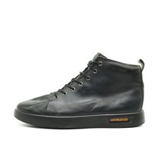 ECCO Herren Schnürschuhe Schwarz Leder Mid-Top Classic Urban Sneaker EU 44