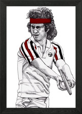 Poster arte da parete con cornice Tennis Mcenroe quadro stampa su tela