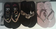 CAPELLI New York Women’s Flip-Flops Medium (7/8) Black  plus Roxy Flip-Flops
