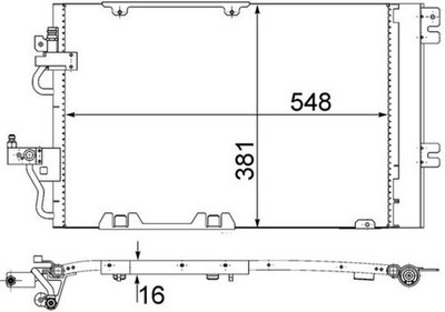 MAHLE AC 378 000S Kondensator, Klimaanlage für OPEL,VAUXHALL