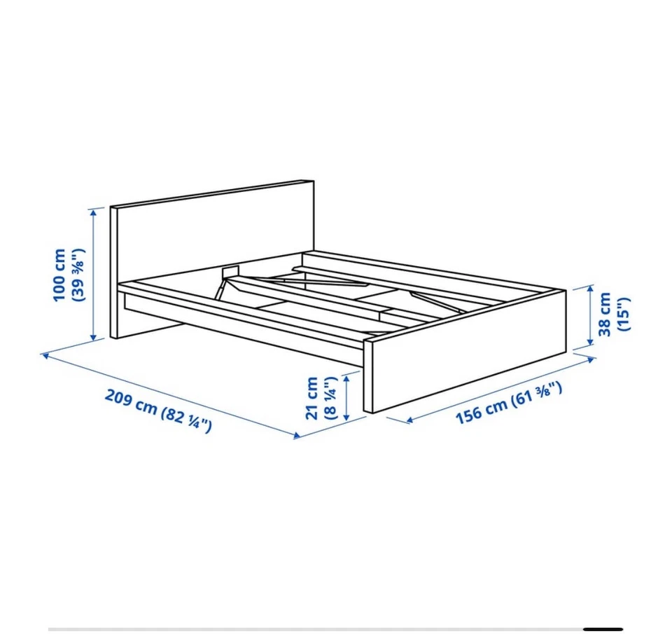bett 140x200 - IKEA MALM - schwarz - inklusive Lattenrost - Bild 2 von 3