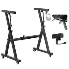 Stands Keyboard Stand with Wheels, Black Z Style Adjustable  Portable Rollin...