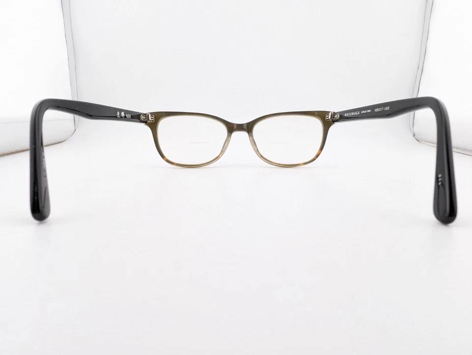 Masunaga Eyeglasses, Frames Only, 034 Black/Tortoise, 48-17-145, Made in Japan - Image 4 of 4