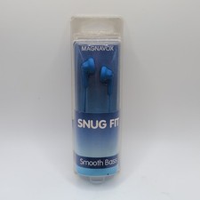 Magnavox Snug Fit In Ear Headphones Smooth Bass 8.6mm Aqua Earbuds BRAND NEW