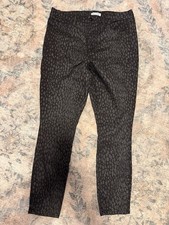 Good American Good Legs Crop Animal Print Black/Gray Ankle Leggings Women 14/32