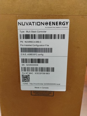 Nuvation Energy Multi-Stack Controller NUVMSC3-08S-C - NEW