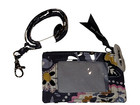 🐝 Vera Bradley Charmont Meadow Zip ID & Lanyard New NWT Bee Gray Floral — photo 1