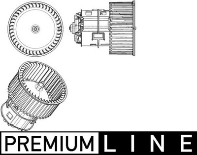 MAHLE Innenraumgebläse PREMIUM LINE AB 182 000P für AUDI B8 8K2 8K5 A4 133mm 12V