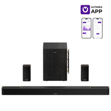 ULTIMEA 5.1.4 Dolby Atmos Sound Bar w/ Wireless Surround Speakers 8" Subwoofer