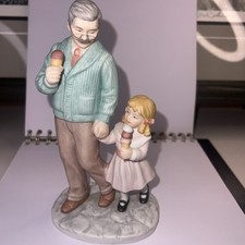 Enesco Treasured Memories Figurine “Out With Grandpa” 1988 Limited Edition