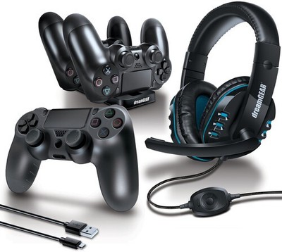 PlayStation 4 Accessory: DreamGear Advanced Game Accessory Kit - Black: Compatib